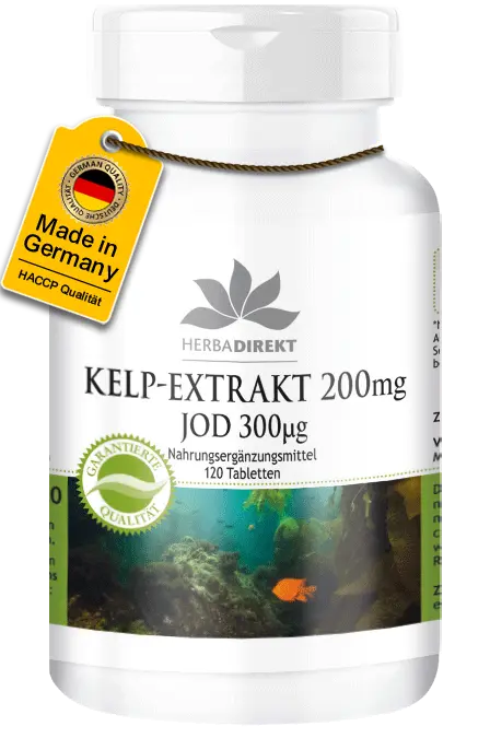Kelp-Extrakt 200mg mit 300µg Jod 120 Tabletten