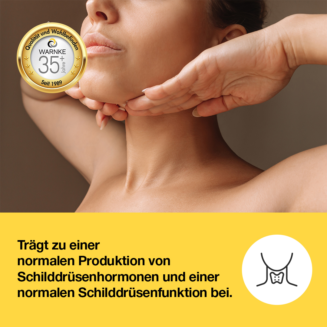 Jod 200μg - 250 Tabletten - für Schilddrüse, Haut uvm. - hochdosiert & vegan | Warnke Vitalstoffe