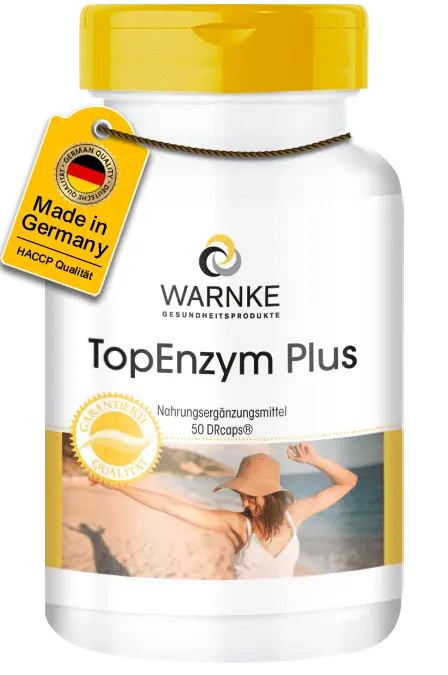 TopEnzym Plus - 50 DRcaps - mit Bromelain, Trypsin, Chymotrypsin uvm. | Warnke Vitalstoffe TopEnzym Plus - 50 DRcaps - mit Bromelain, Trypsin, Chymotrypsin uvm. | Warnke Vitalstoffe