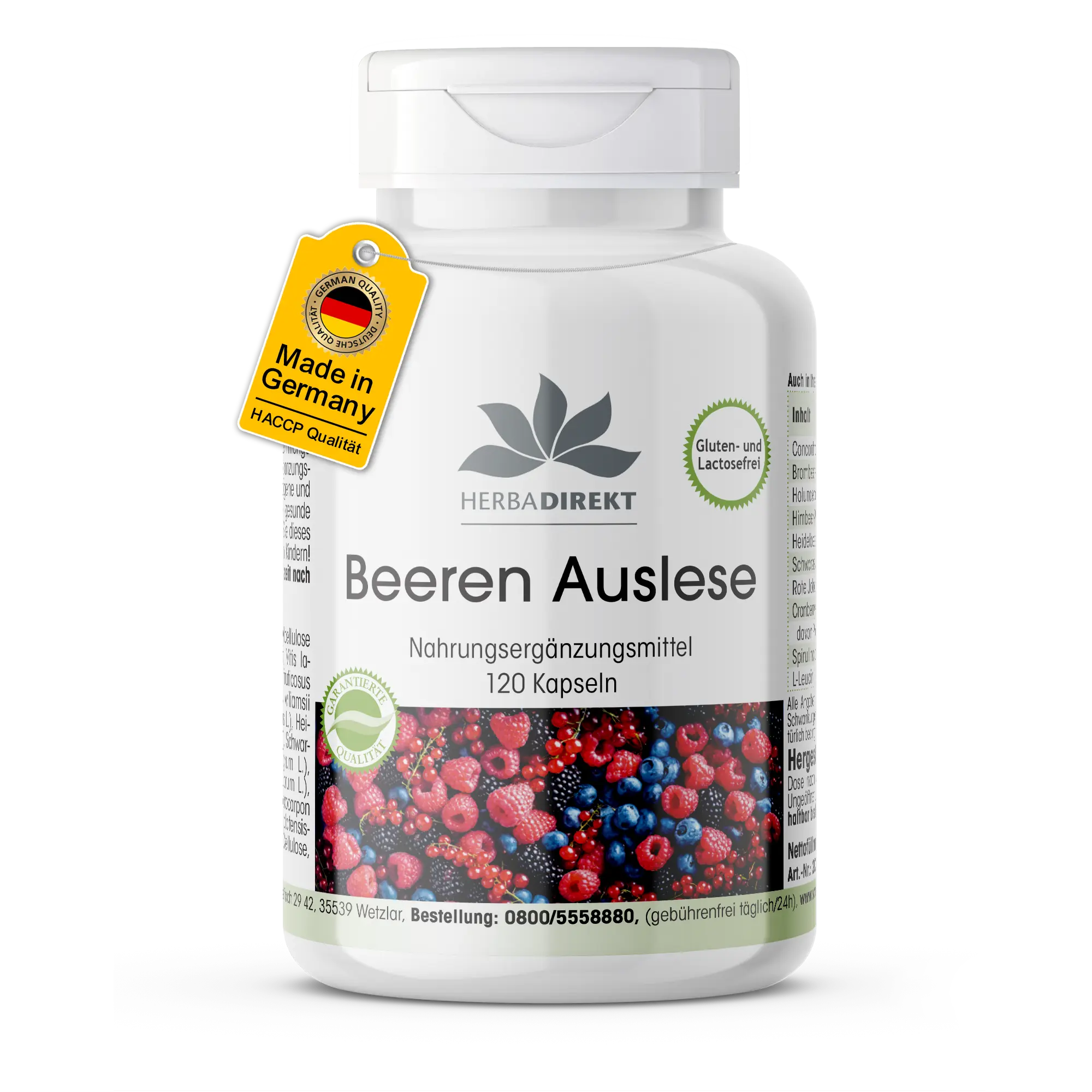 Beeren Auslese - 120 Kapseln - hochdosiert & vegan | Warnke Vitalstoffe