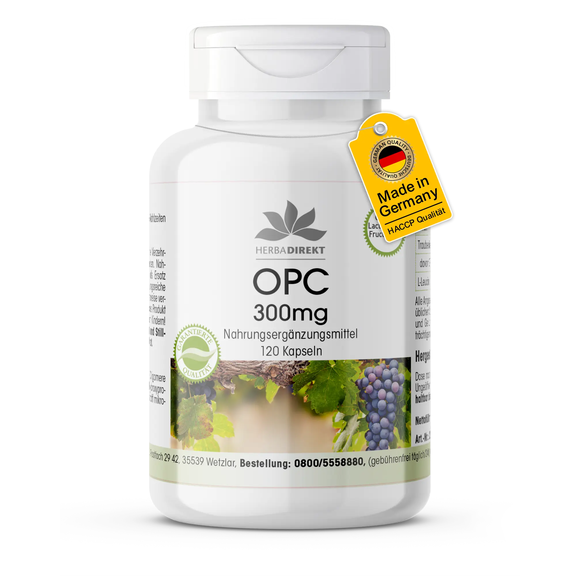 Extrait de pépins de raisin 300mg OPC