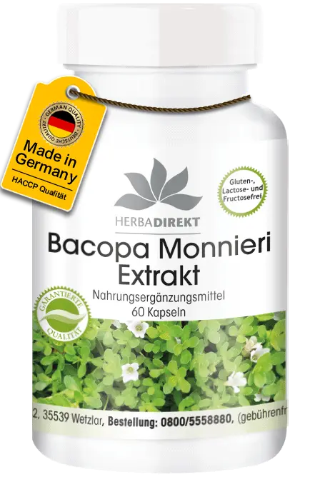 Bacopa Monnieri Extrakt - 60 Kapseln - Hochdosiert & Vegan | Warnke Vitalstoffe Bacopa Monnieri Extrakt - 60 Kapseln - Hochdosiert & Vegan | Warnke Vitalstoffe