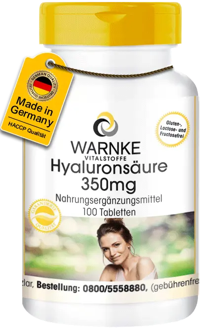 Hyaluronsäure 350mg - 100 Tabletten - Hochdosiert & Vegan | Warnke Vitalstoffe Hyaluronsäure 350mg - 100 Tabletten - Hochdosiert & Vegan | Warnke Vitalstoffe