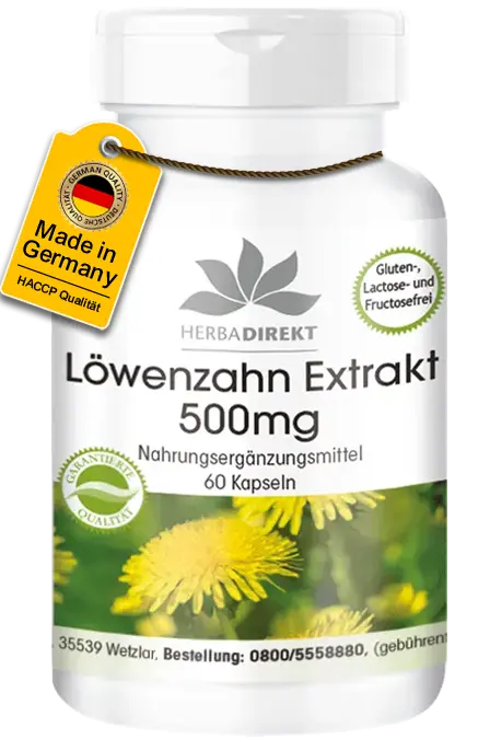 Löwenzahnwurzel-Extrakt 500mg - 60 Kapseln - Vegan | Warnke Vitalstoffe Löwenzahnwurzel-Extrakt 500mg - 60 Kapseln - Vegan | Warnke Vitalstoffe