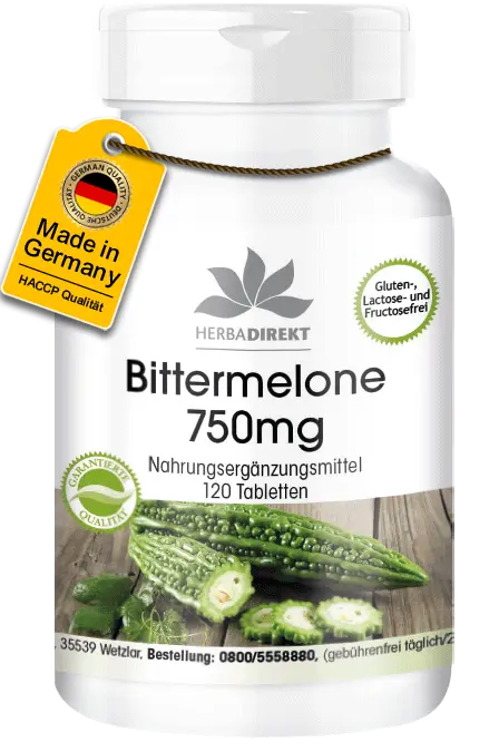 Bittermelone 750mg - 120 Tabletten - mit Chrom - für Makronährstoff-Stoffwechsel und Blutzuckerspiegel | Warnke Vitalstoffe Bittermelone 750mg - 120 Tabletten - mit Chrom - für Makronährstoff-Stoffwechsel und Blutzuckerspiegel | Warnke Vitalstoffe