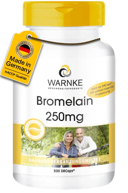 Bromelain 250mg ( 600 F.I.P.) - 500 DrCaps - Ananasenzym - Vegan | Warnke Vitalstoffe Bromelain 250mg ( 600 F.I.P.) - 500 DrCaps - Ananasenzym - Vegan | Warnke Vitalstoffe