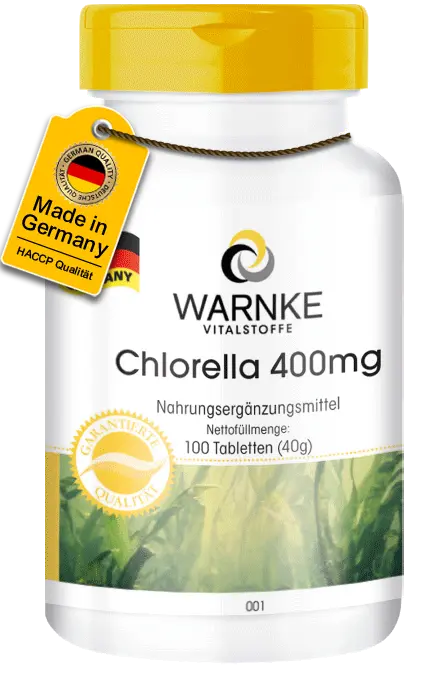 Chlorella 400mg - 100 Tabletten - vulgaris Algenpulver - mit Chlorophyll - Vegan | Warnke Vitalstoffe Chlorella 400mg - 100 Tabletten - vulgaris Algenpulver - mit Chlorophyll - Vegan | Warnke Vitalstoffe