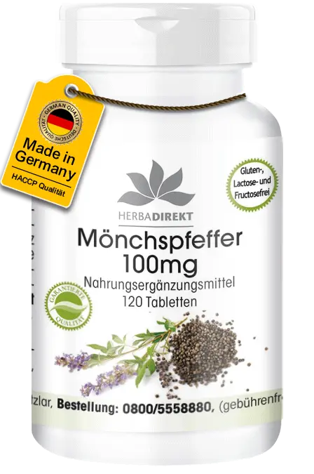 Mönchspfeffer 100mg - 120 Tabletten - mit Zink - für Immunsystem, Haut, Knochen uvm. | Warnke Vitalstoffe Mönchspfeffer 100mg - 120 Tabletten - mit Zink - für Immunsystem, Haut, Knochen uvm. | Warnke Vitalstoffe
