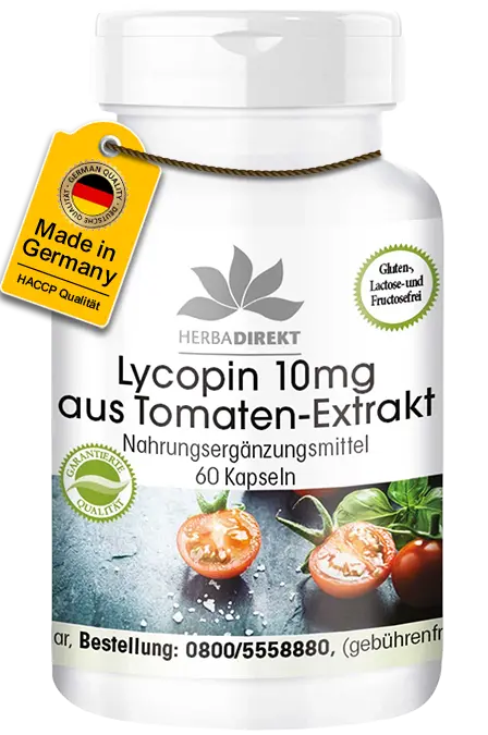 Lycopin 10mg - 60 Kapseln - aus Tomaten-Extrakt - Vegan | Warnke Vitalstoffe Lycopin 10mg - 60 Kapseln - aus Tomaten-Extrakt - Vegan | Warnke Vitalstoffe