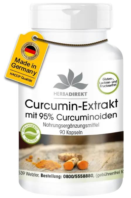 Curcumin Extrakt mit 95% Curcuminoiden - 90 Kapseln - Hochdosiert & Vegan | Warnke Vitalstoffe Curcumin Extrakt mit 95% Curcuminoiden - 90 Kapseln - Hochdosiert & Vegan | Warnke Vitalstoffe
