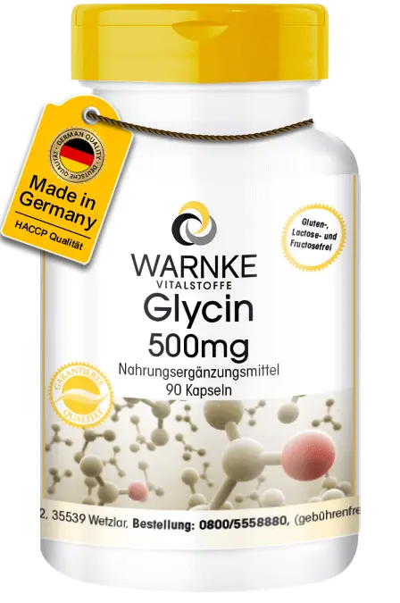 Glycin 500mg - 90 Kapseln - Aminosäure - Hochdosiert & Vegan | Warnke Vitalstoffe Glycin 500mg - 90 Kapseln - Aminosäure - Hochdosiert & Vegan | Warnke Vitalstoffe