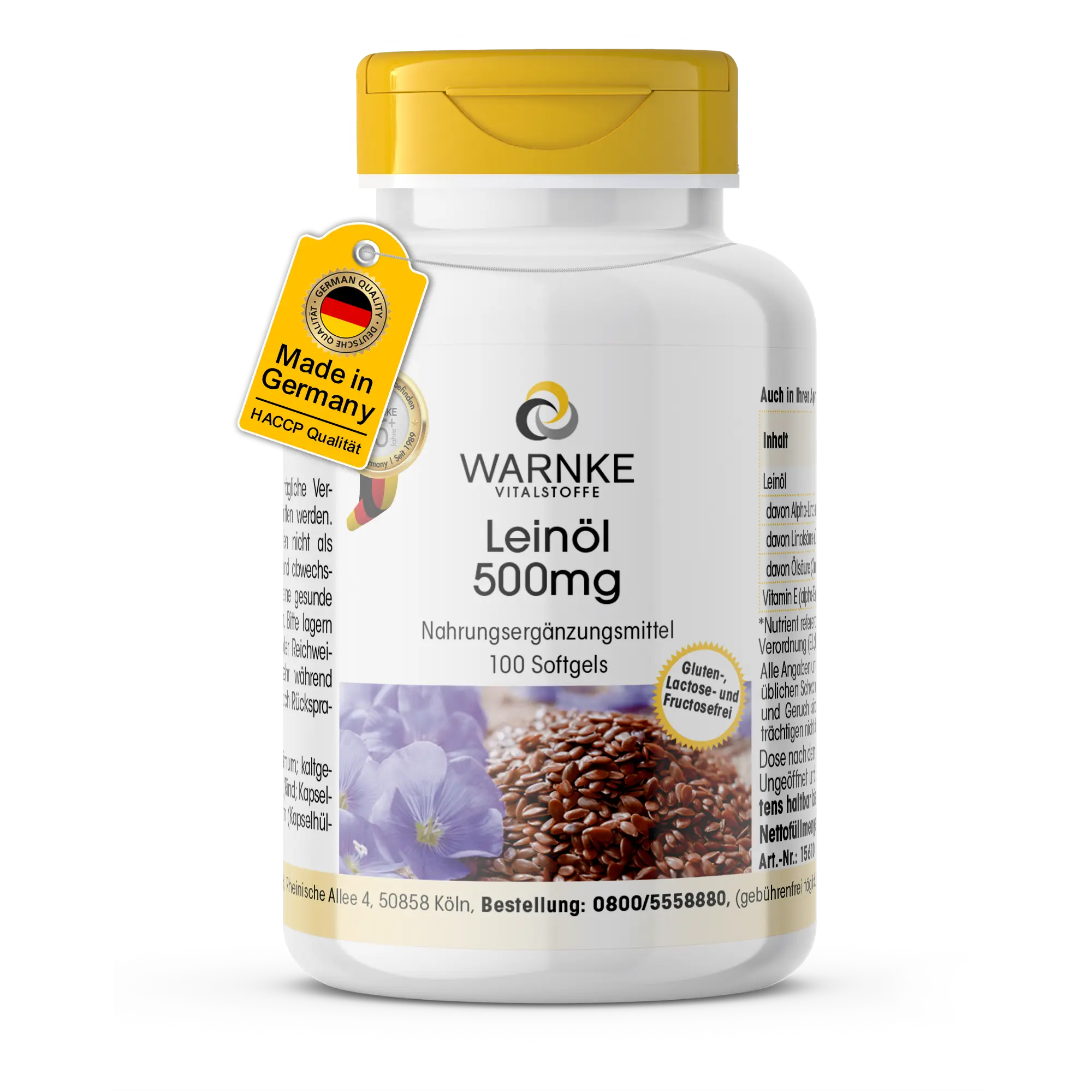 Aceite de linaza 500mg - prensado en frío