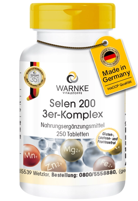 Selen 200 3er-Komplex-250 Tabletten | Warnke Vitalstoffe Selen 200 3er-Komplex-250 Tabletten | Warnke Vitalstoffe