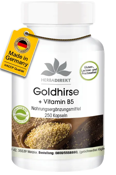 Miglio dorato + Vitamina B5 + L-Cisteina Miglio dorato + Vitamina B5 + L-Cisteina