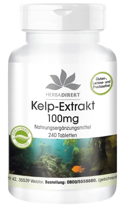 Kelp-Extrakt 200mg mit 150µg Jod