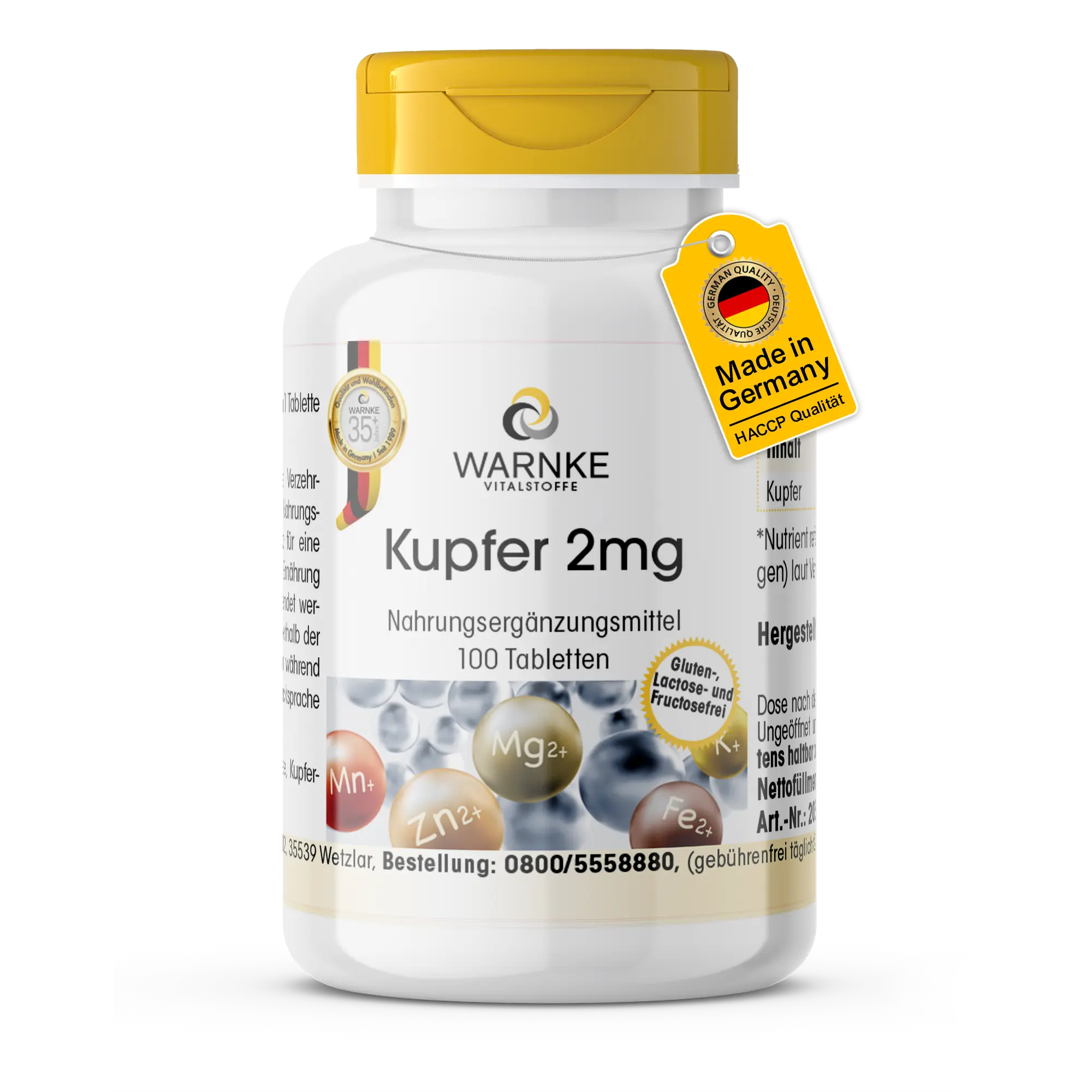 Cuivre 2mg Gluconate de cuivre