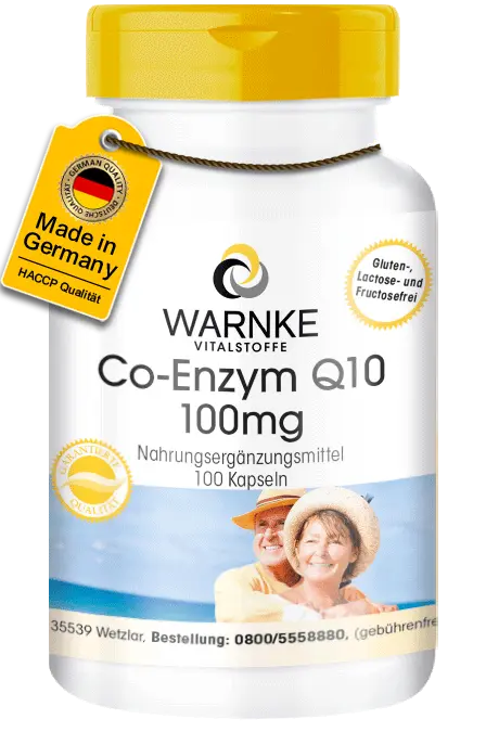 Co-Enzym Q10 100mg - 100 Kapseln - Ubichinon - Vegan | Warnke Vitalstoffe Co-Enzym Q10 100mg - 100 Kapseln - Ubichinon - Vegan | Warnke Vitalstoffe