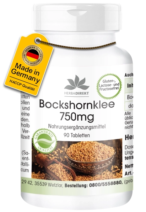 Bockshornklee 750mg - 90 Tabletten - Hochdosiert & Vegan | Warnke Vitalstoffe Bockshornklee 750mg - 90 Tabletten - Hochdosiert & Vegan | Warnke Vitalstoffe