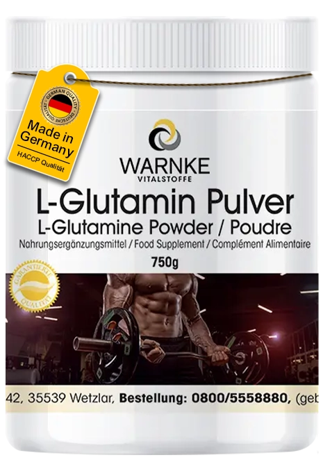 L-Glutamin Pulver - 750g Pulver | Warnke Vitalstoffe L-Glutamin Pulver - 750g Pulver | Warnke Vitalstoffe