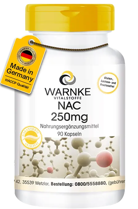 NAC 250mg - 90 Kapseln - N-Acetyl-Cystein - Vegan | Warnke Vitalstoffe NAC 250mg - 90 Kapseln - N-Acetyl-Cystein - Vegan | Warnke Vitalstoffe