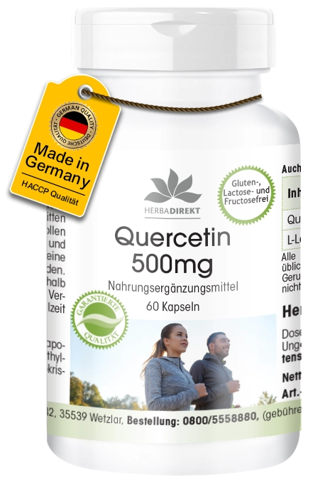 Quercetin 500mg - 60 Kapseln - Hochdosiert & Vegan | Warnke Vitalstoffe