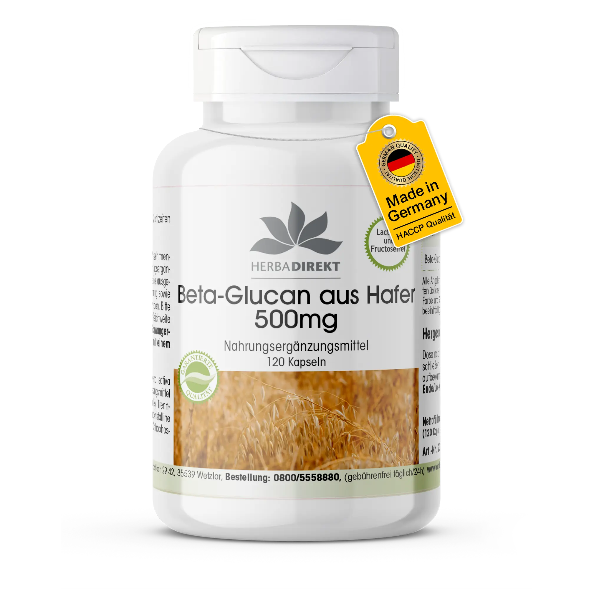 Bêta-Glucane 500mg à base d'avoine