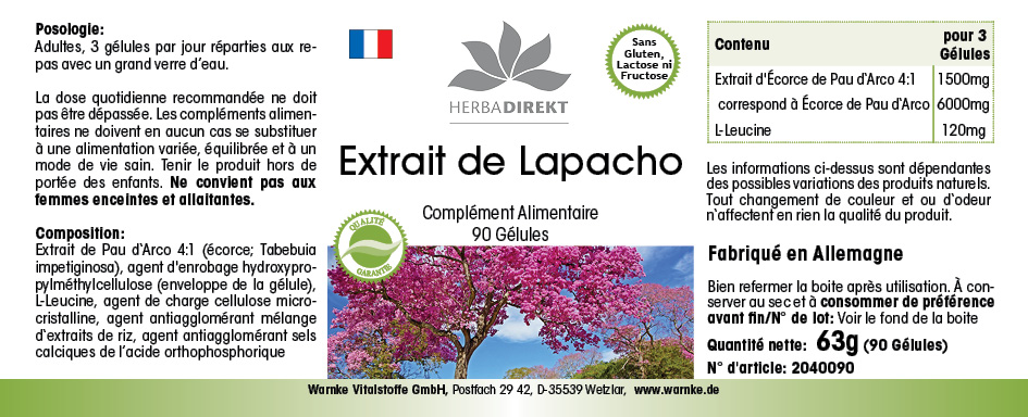Lapacho Extrakt 500mg - Sale - MHD - 03/25