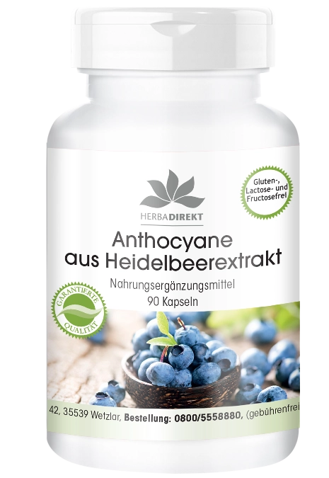 Anthocyanins from bilberry extract
