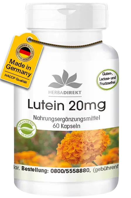 Lutein 20mg mikroverkapselt - 60 Kapseln - Vegan | Warnke Vitalstoffe Lutein 20mg mikroverkapselt - 60 Kapseln - Vegan | Warnke Vitalstoffe