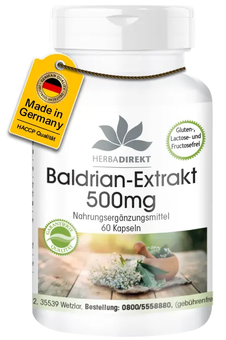 Baldrian Kapseln 500mg - 60 Kapseln - Hochdosiert & Vegan | Warnke Vitalstoffe Baldrian Kapseln 500mg - 60 Kapseln - Hochdosiert & Vegan | Warnke Vitalstoffe