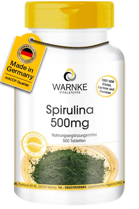 Spirulina - 500 Tabletten - Spirulina Platensis - Vegan | Warnke Vitalstoffe Spirulina - 500 Tabletten - Spirulina Platensis - Vegan | Warnke Vitalstoffe