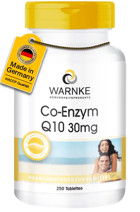 Co-Enzym Q10 30mg - 250 Tabletten - Ubichinon - Vegan | Warnke Vitalstoffe Co-Enzym Q10 30mg - 250 Tabletten - Ubichinon - Vegan | Warnke Vitalstoffe
