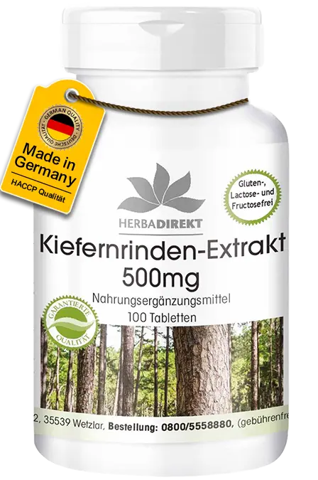 Extrait d‘Écorce de Pin 500mg Extrait d‘Écorce de Pin 500mg