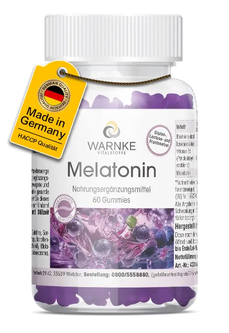 Melatonin Gummies - 60 Gummies - mit Lavendel-, Baldrianextrakt, Vitamin B6 uvm. | Warnke Vitalstoffe Melatonin Gummies - 60 Gummies - mit Lavendel-, Baldrianextrakt, Vitamin B6 uvm. | Warnke Vitalstoffe