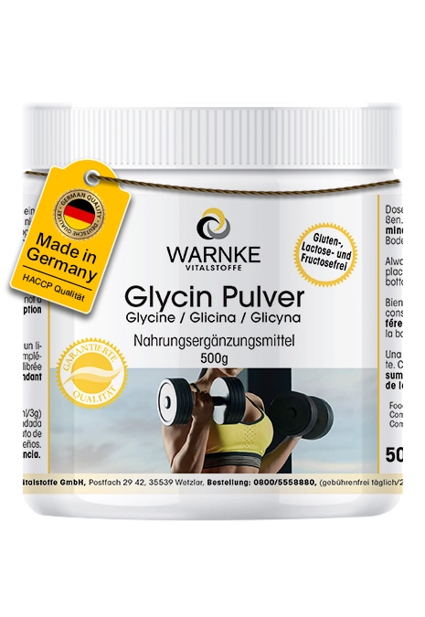 Glycin - 500g Pulver - proteinogene Aminosäure - Vegan | Warnke Vitalstoffe Glycin - 500g Pulver - proteinogene Aminosäure - Vegan | Warnke Vitalstoffe