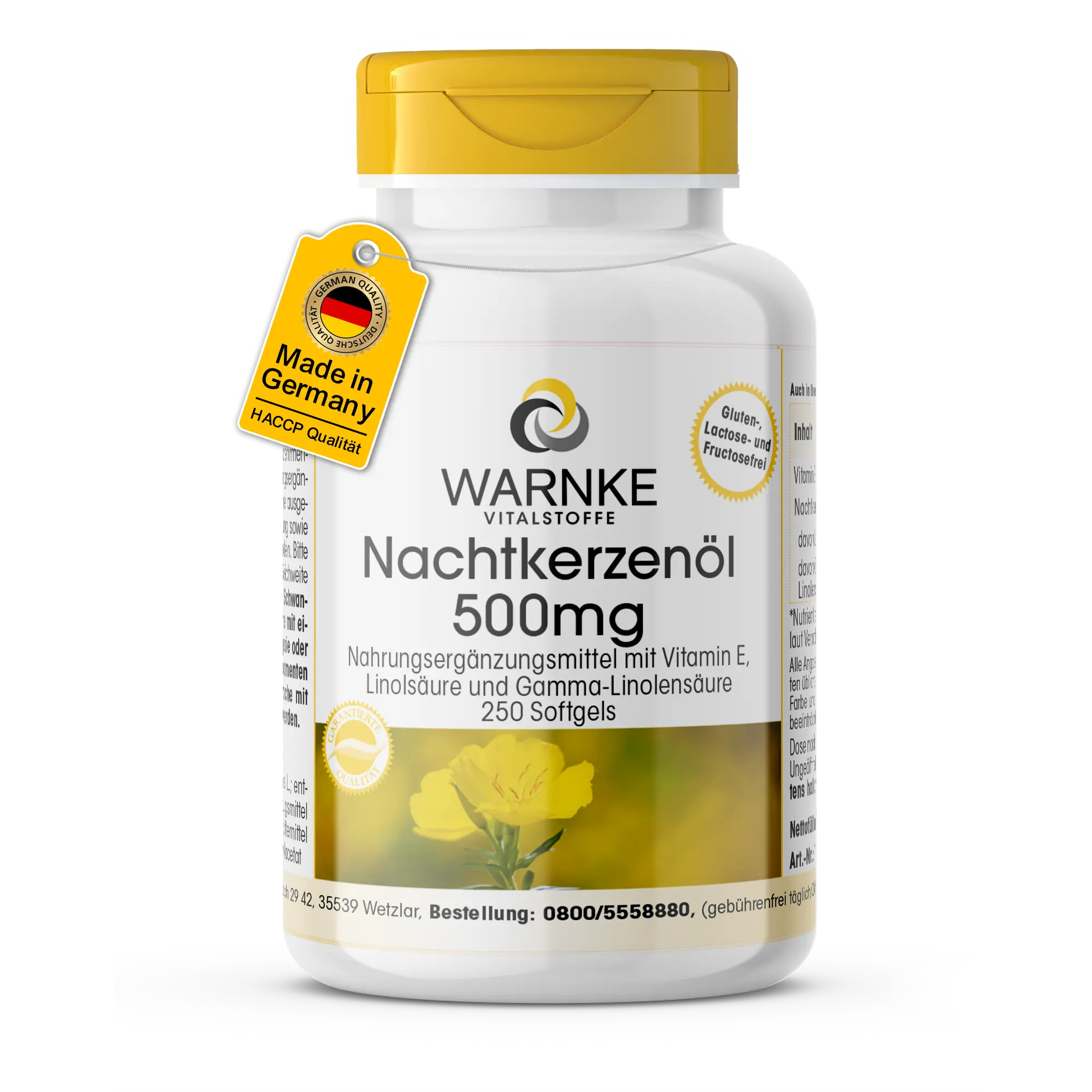 Huile d'onagre 500mg - pression à froid