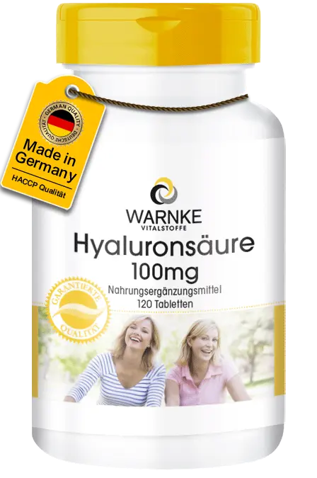 Hyaluronsäure 100mg - 120 Tabletten - Vegan | Warnke Vitalstoffe Hyaluronsäure 100mg - 120 Tabletten - Vegan | Warnke Vitalstoffe