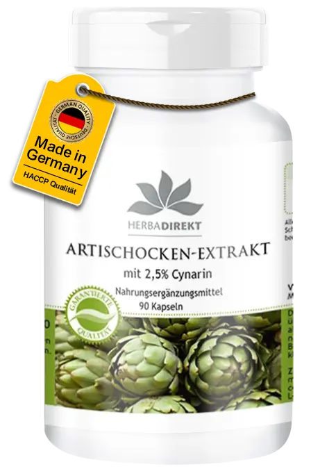 Artischocken-Extrakt mit 2,5% Cynarin - 90 Kapseln - Hochdosiert & Vegan | Warnke Vitalstoffe Artischocken-Extrakt mit 2,5% Cynarin - 90 Kapseln - Hochdosiert & Vegan | Warnke Vitalstoffe